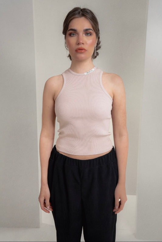 Nude Ripped Tank Top