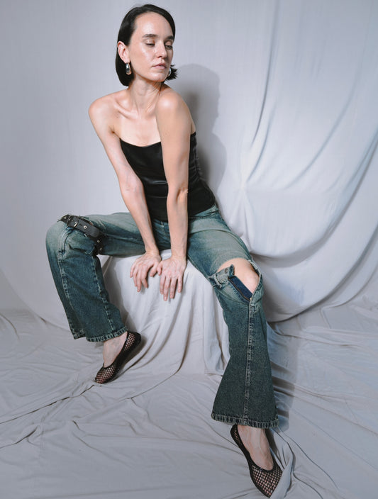 BELT-KNEE DENIM