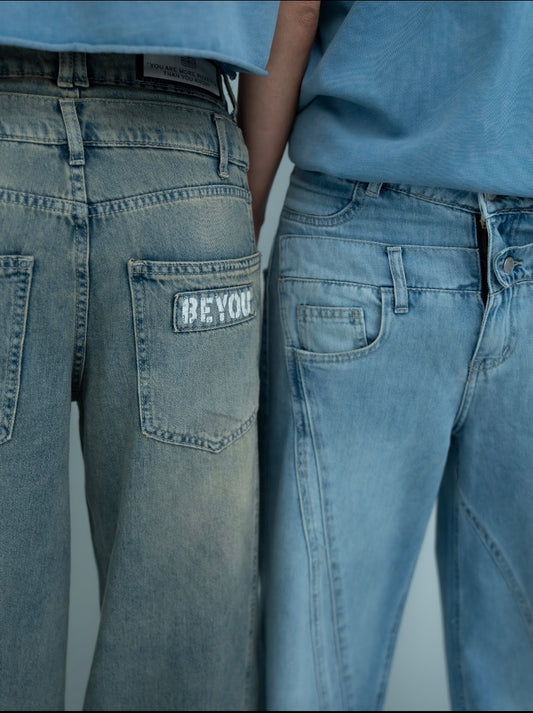 DOUBLE DENIM WASHED EFFECT
