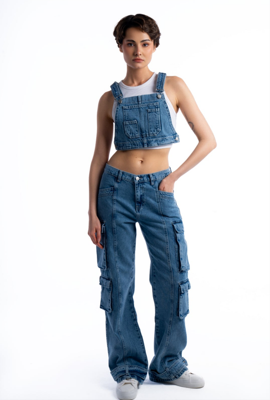 DENIM TOP DARK BLUE
