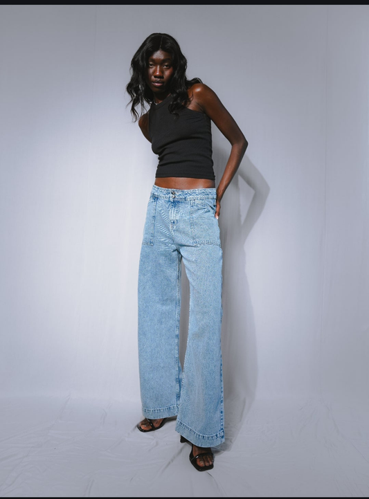 HIGH WAIST WIDE LEG JEAN'S